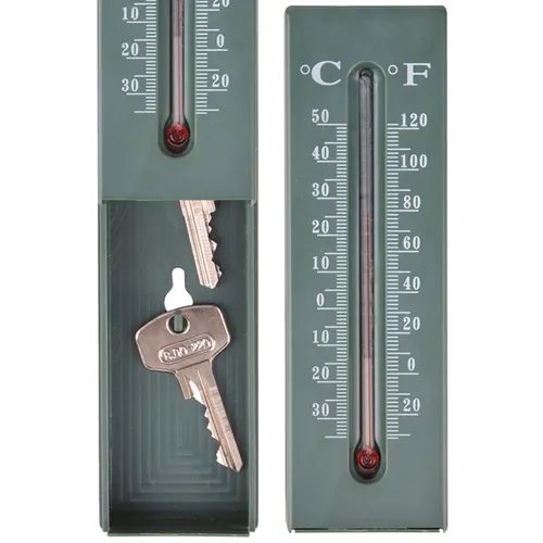 Esschert Design Thermometer mit Schlüsselversteck, Versteck für Schlüssel TH78