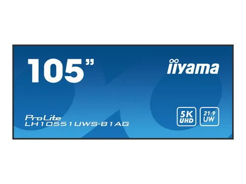 iiyama ProLite LH10551UWS-B1AG - 105 Zoll Ultrawide 5K Monitor - 21:9 Ultrawide Monitor mit 500 cd/m² Helligkeit und beeindruckender 5K Auflösung, ideal für Digital Signage und Unternehmenspräsentationen.
