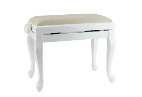 Steinbach Klavierbank Weiß poliert mit Chippendale Beinen von Steinbach