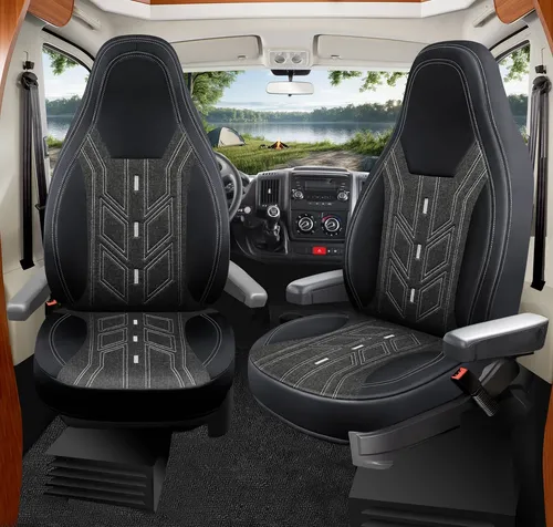 Wohnmobil Sitzbezüge für Clever Vans BC4 – Gepolstert und Atmungsaktiv