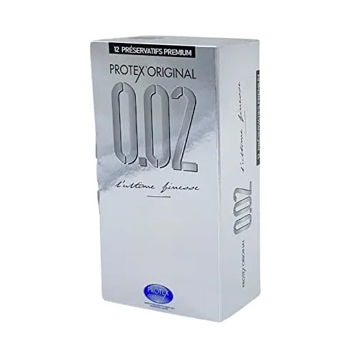 Protex ORIGINAL 0.02 Ultra Fin Kondome – 12 Stück, latexfrei