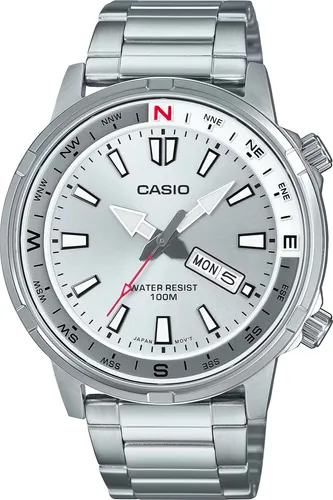 Casio MTD130D-7AV Herrenuhr mit Rotierendem Kompassring - Armbanduhr für Herren mit rotierendem Kompassring, wasserdicht bis 100m und leuchtenden Zeigern – ideal für Abenteuer und Alltag.