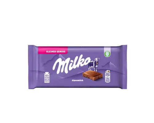 MILKA Schokolade, Milka die kleine Alpenmilch Schokoladentafel Packung 45g