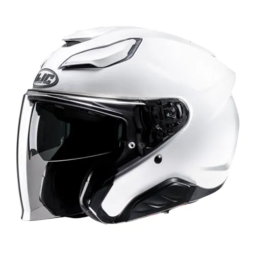 HJC F31 Solid weiß Jethelm M - Motorradhelm mit fortschrittlicher Fiberglas-Verbundschale für leichtes Gewicht und überragenden Komfort. Ausgestattet mit Pinlock Ready Visier und Advanced Channeling Ventilation für optimale Luftzirkulation.