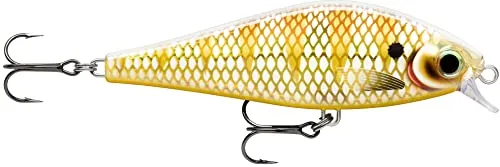 Rapala - Super Shadow Rap Angelköder - Angelzubehör mit Integrierter Tauchschaufel - Süßwasser Spinnköder - Lauftiefe 0.9-1.2m - Fischköder 11cm, 38g - Hergestellt in Estland - Pearl Ghost Gold