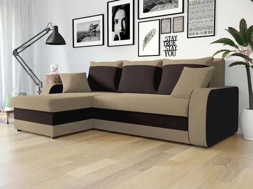 MIRJAN24 Ecksofa Kris mit Schlaffunktion und Bettkästen, L-Form, 238 cm - Ecksofa Kris in L-Form: ideal zum Entspannen und Übernachten. Mit zwei Bettkästen für zusätzlichen Stauraum und bequemen Kissen. Perfekt für jedes Wohnzimmer.