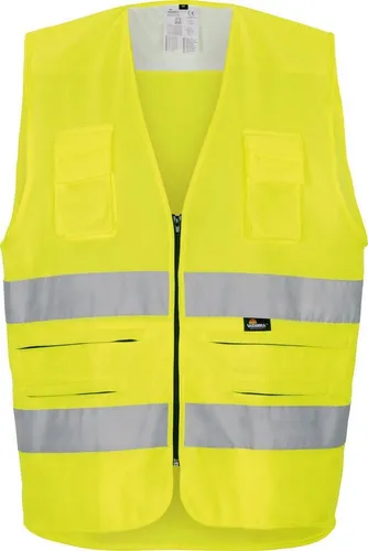 vizwell Arbeitshose Arbeitsweste Multifunktions-Warnschutzweste Gr. M - VWE01S Multifunktionsweste mit 2x5 cm breiten Reflektorstreifen, 4 großen Vordertaschen und 2 Brusttaschen. Ideal für Sicherheit am Arbeitsplatz, geprüft nach DIN EN ISO 20471 für hohe Sichtbarkeit.