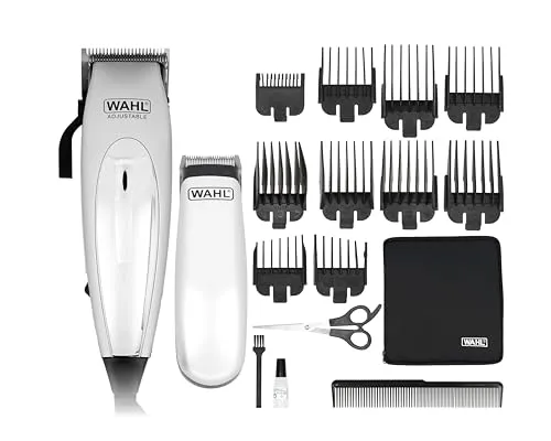 WAHL Home Pro Deluxe Combo Haarschneider für Männer - Bartschneider mit selbstschärfender Qualitätsklinge und 10 Aufsteckkämmen für präzise Schnitte von 1mm bis 25mm, ideal für professionelle Ergebnisse zu Hause.