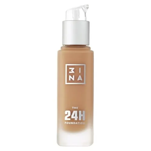 3INA MAKEUP - The 24H Foundation 621 - Dunkler Sand Foundation mit Unterton Neutral - Foundation Hauttonanpassend - 24H Langlebige Formel Wasserdichte Foundation - Vegan - Cruelty Free