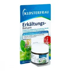 Klosterfrau Erkältungs-Balsam - Arzneimittel zur Linderung von Erkältungsbeschwerden, mit Eukalyptus, Kampher und Menthol für eine befreite Atmung und angenehme Erwärmung der Haut. Ideal für Kinder ab 2 Jahren.