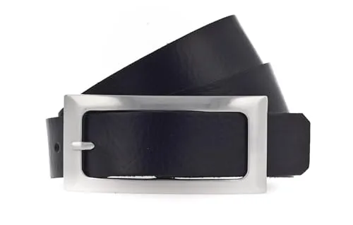 Vanzetti Damen Leder Gürtel aus Rindleder, 30 mm, Schwarz von Vanzetti