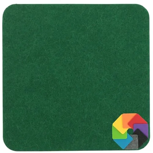 Design Filz Untersetzer eckig in grün von BIASTO