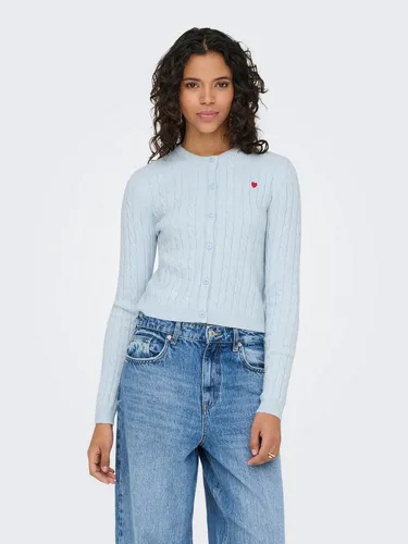 ONLY Strickjacke ONLKATIA LS CABLE BUTTON CARDIGAN CC KNT blau XL (42) - Modische Strickjacke in Cashmere Blue, ideal für jeden Anlass. Pflegeleicht und aus hochwertigem Materialmix, sorgt für Komfort und Stil bei jedem Outfit.