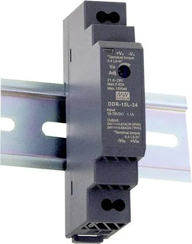 MW Mean Well DDR-15L-12 Hutschienen-DC/DC-Wandler
