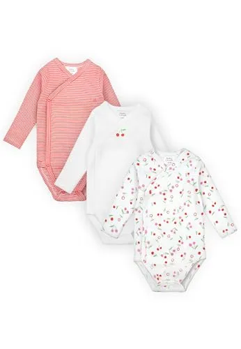 Stellou & friends Baby Body, 100% Bio-Baumwolle Wickelbody 3er MultiSet