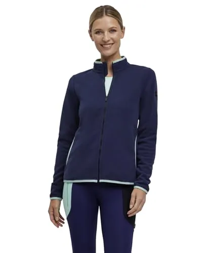 FALKE Damen Windjacke Trekking Fleece Jacket W Ja Funktionsmaterial feuchtigkeitsregulierend isolierend uneingeschränkte Bewegungsfreiheit 1 Stück, Blau Space Blue 6116, M