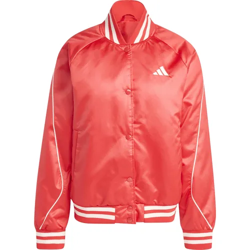 adidas Sportswear Bomberjacke W STADIUM INS J rot M (38/40) - Sportliche Damen-Bomberjacke aus 100% Polyester, ideal für Freizeit und aktive Tage. Maschinenwaschbar und in angesagtem Pure Ruby, bietet sie einen lässigen Look.