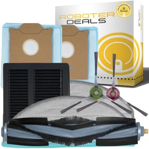 Roboter Deals - Zubehör Set, Ersatzteile Kit für Yeedi Cube (2X Seitenbürste, 2X Filter, 2X Pad, 1x Hauptbürste, 2X Beutel) Staubsaugroboter