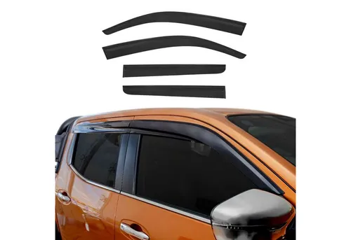 OMAC Lüftungsgitter 4x Windabweiser für Toyota Hilux 2007-2012 - Elegante Windabweiser aus hochwertigem Acryl für den Toyota Hilux. Einfache Montage ohne Bohren, witterungsbeständig und mit sportlichem Design für ein verbessertes Fahrerlebnis.