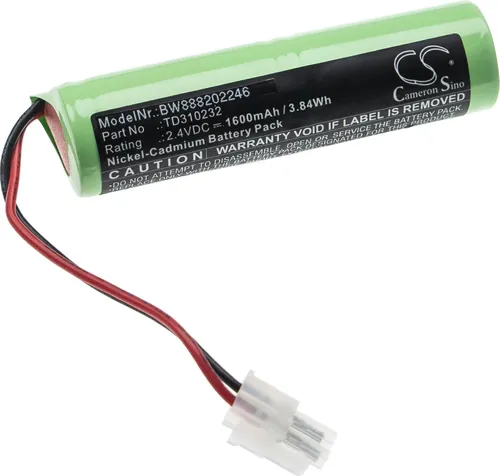 vhbw Akku Ersatz für Schneider TD310232 für Fluchtweg, Notfallbeleuchtung (1600 mAh, 2,4 V, NiCd)
