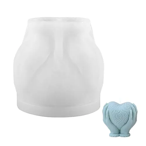 Stück Herzförmige Silikon-Kerzenform, Kerzenform Silikon, 3D-Form Silikon, Silikon-Liebeshausform Geeignet Für DIY-Geschenke, Hochzeiten, Valentinstag-Hausdekoration 1