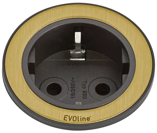 Evoline One Einbausteckdose für Küche und Büro in gold von Schulte Elektrotechnik GmbH & Co. KG