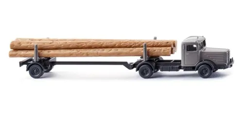 Wiking 94703 Langholztransporter (Büssing 8000) - steingrau, 1:160 / N