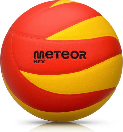 Volleyball Schulball Spielball Trainingsvolleyball Meteor NEX #5 gelb/rot