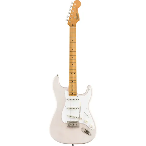Squier CV 50s Strat MN WHB - Klassische Stratocaster - E-Gitarre mit Korpus aus Kiefer und Ahorn-Hals, ideal für Vintage-Sound und vielseitige Spielstile. Perfekt für Einsteiger und Profis, die den klassischen Look und Klang lieben.