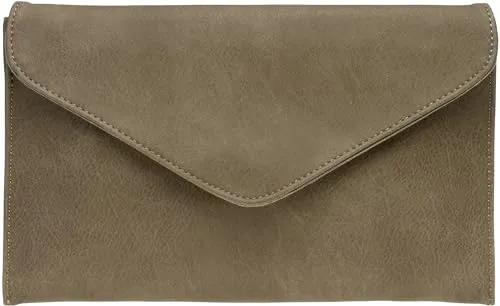 Caspar TA310 Damen Clutch, Farbe:khaki, Accessoires:One Size