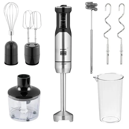 Koliber ROTOMAX X-1400-W Stabmixer Set – 1400W mit Zubehör in silber von koliber