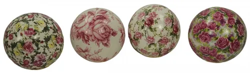 Dekokugel Rose groß 4er Set in pink von Denk