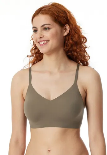 Schiesser Damen nahtloses Bustier Spaghettiträger - Invisible Soft - Funktionsunterwäsche mit herausnehmbaren Pads für optimalen Halt und idealen Tragekomfort durch Lasercut-Abschlüsse und gebondete Seitennähte.