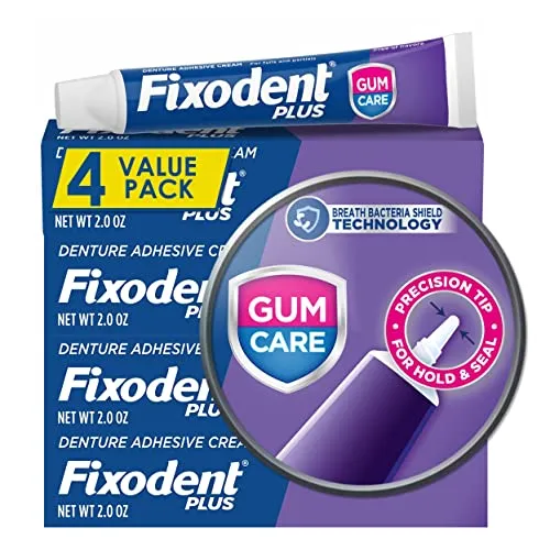 Fixodent Plus-Gebiss-Haftcreme 2 Unzen (4 Stück)