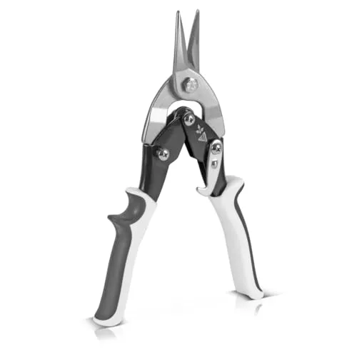 STAHLWERK Blechschere gerader Schnitt Profi-Metallschere, Blechschneider, Metallschneider zum professionellen Schneiden von Metallblechen