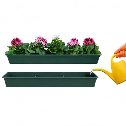Blumenkasten 80cm Bewässerungssystem Grün Balkonkasten Pflanzkasten