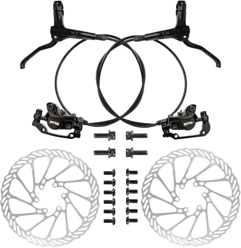 Mhwgo Fahrrad Hydraulische Scheibenbremse, Scheibenbremse Fahrrad Set Vorne 800mm Und Hinten 1400mm, MTB Aluminium Hydraulische Bremse Fahrrad mit 160mm Scheibenbremse für BMX Rennrad Mountainbike