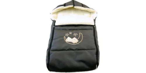 GOLDKIDS Rodel Holzschlitten Kinderschlitten aus Buchenholz (Rückenlehne inkl. Zugseil, + Winterfußsack Schlittensack 40 x 90 cm), Fußsack Schlitten Kinderwagen