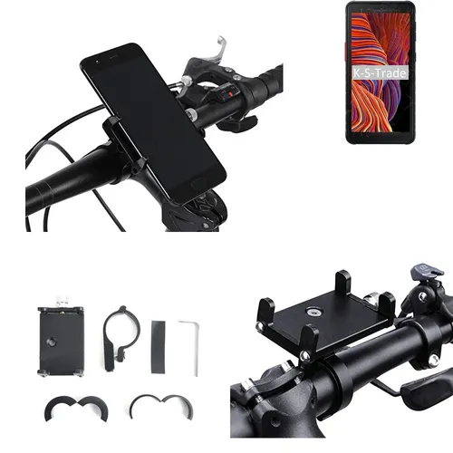 Fahrradhalterung für Samsung Galaxy XCover 5 - Universelle Lenkstangenhalterung - Praktische Lenkstangenhalterung für Samsung Galaxy XCover 5. Robustes Aluminium-Design, einfach zu montieren und ideal für alle Fahrradtypen. Sicher deine Smartphone-Navigation beim Fahren!