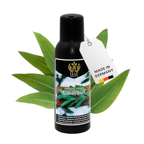 HAF Saunaaufguss Eukalyptus 100 ml - Sauna Aufgussmittel mit natürlichen ätherischen Ölen - Saunaduft ohne künstliche Zusätze - Saunaöl als Konzentrat für intensiven & langhaltenden Duft