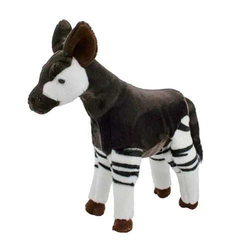 Teddys Rothenburg Kuscheltier Okapi stehend 32 cm braun/weiß/schwarz Plüschokapi Plüschtier