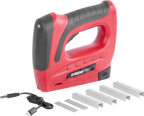 Elektrotacker Strend Pro J-126, 3,6 V, Li-ion, Klammern 6-10 mm, Nägel 10 mm