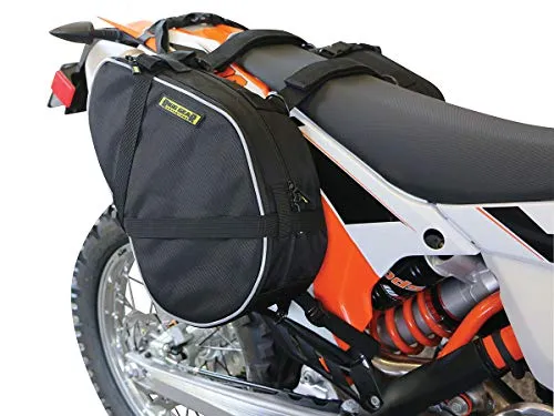 Nelson-Rigg Black RG-020 Dual Sport Enduro Satteltaschen - Leder & Satteltaschen, aus strapazierfähigem, wasserabweisendem Nylon mit erweiterbarem Hauptfach und sicherer Befestigung für unvergessliche Abenteuer.