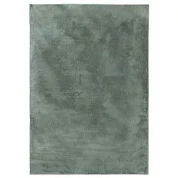 benuta Basic Kunstfaser Fellteppich Furry - Grün 60x120 cm - Teppich für Wohnzimmer und Schlafzimmer, extrem weich und tierfreundlich, mit Anti-Rutsch-Rückseite und waschbar für mühelose Pflege.