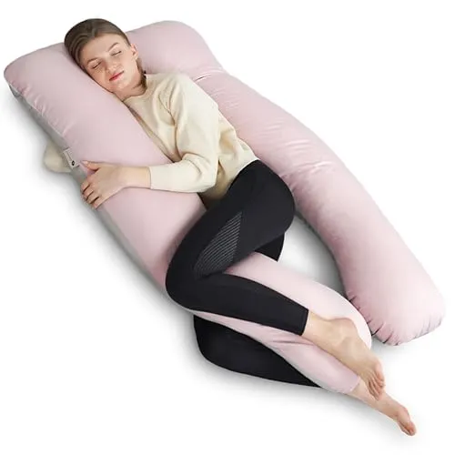 SEI Design Seitenschläferkissen XXL - Kopfkissen – Vielseitiges Komfortkissen, ideal für Schwangerschaft, Stillen und Entspannung, mit waschbarem Mikrofaserbezug und zwei Reißverschlüssen für individuellen Komfort.