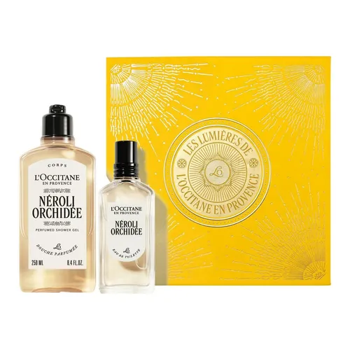 L'Occitane Néroli Orchidée Set - Entdecken Sie das raffinierte Néroli Orchidée Set, das ein Eau de Toilette und ein Duschgel vereint. Ideal als Geschenk für besondere Anlässe, vermittelt es eine elegante Duftkomposition aus Orangenblüte und Orchidee.