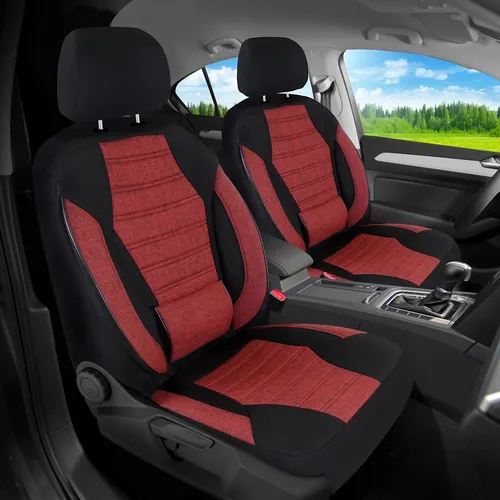 BREMER SITZBEZÜGE für Jeep Wrangler JL (2018+) - Schwarz/Rot Set - Hochwertige Schonbezüge für Jeep Wrangler JL ab 2018. Einfache Montage mit Klettsystem, atmungsaktiv und pflegeleicht. Schützen Sie Ihre Sitze vor Verschleiß und genießen Sie Komfort bei jeder Fahrt!
