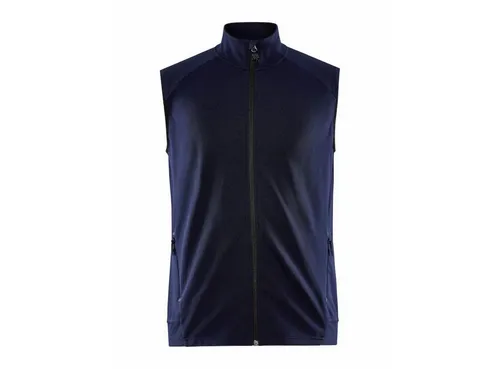 Craft ADV UNIFY VEST | Herren Weste XXL | Navy - Herren-Westen aus Recycling Polyester, leichte und bequeme Laufweste mit Kragen und 2 praktischen Taschen, ideal für Sport und Outdoor-Aktivitäten.