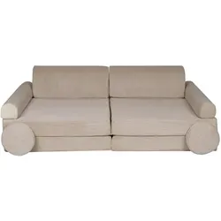MeowBaby Kindersofa,, Beige, Textil, 160x48x80 cm, Kinder- & Jugendzimmer, Kindermöbel, Kindersitzmöbel & -tische, Kindersessel & -sofas