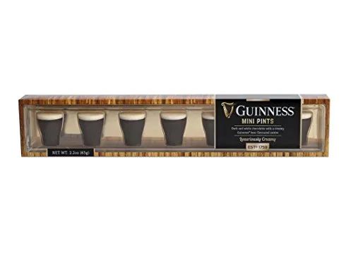 Mini Guinness Pint Pralinen mit dunkler und weißer Schokolade 65g